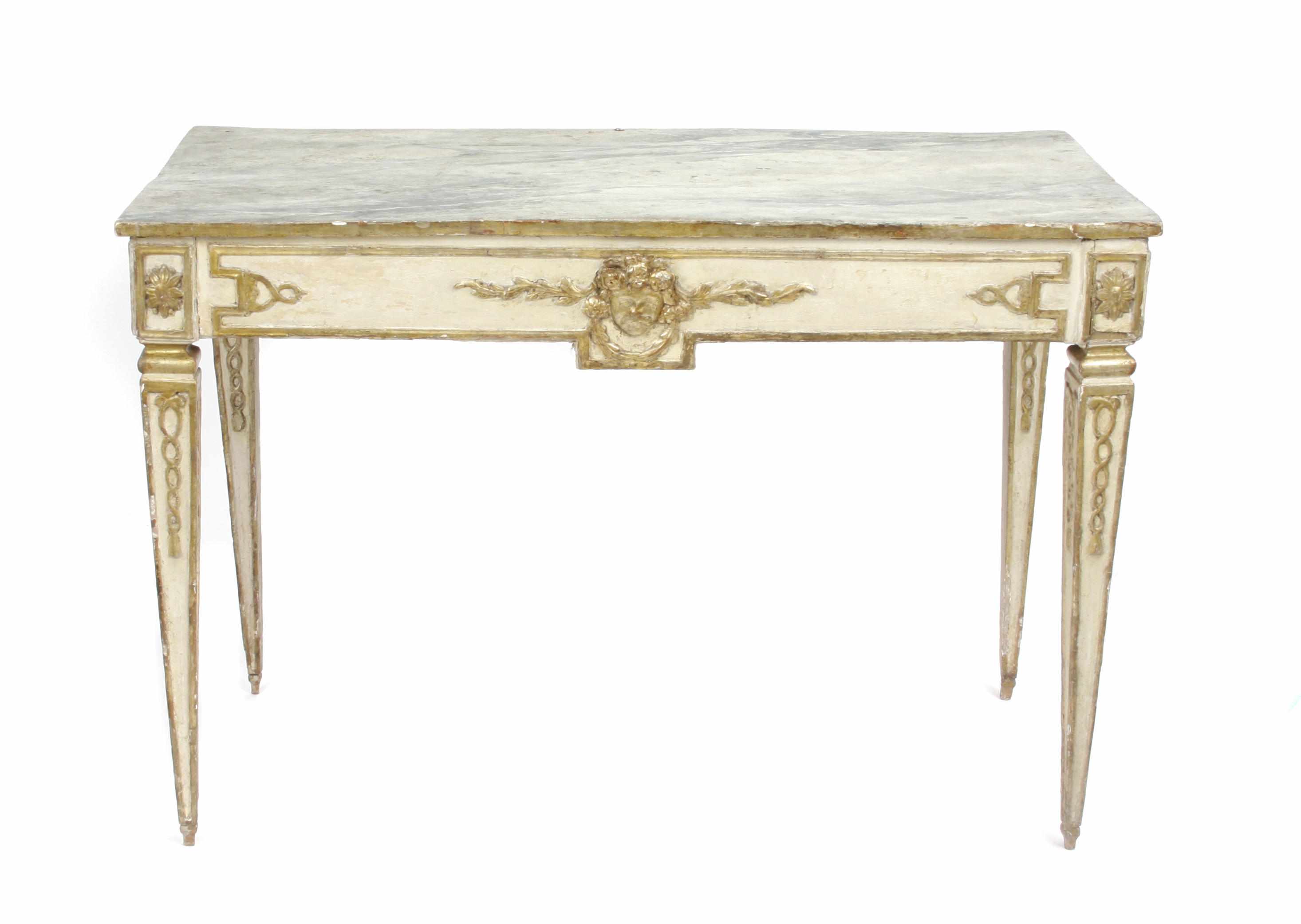 Appraisal: An Italian Neoclassical paint decorated center table late th centuryWith