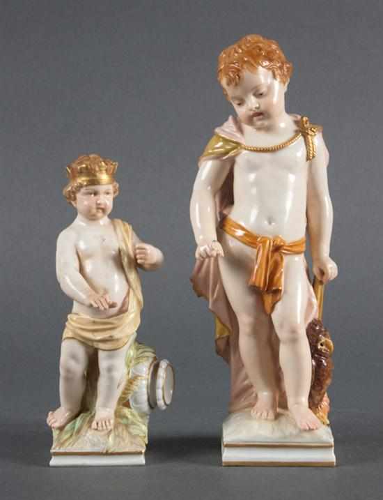 Appraisal: Two KPM Berlin porcelain allegorical figures late th century allegory