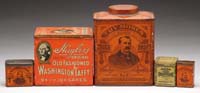 Appraisal: LOT OF FIVE COUGH DROP TINS Includes large -lb Try