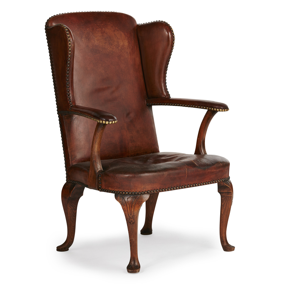 Appraisal: FRITS HENNINGSEN - FOR LYSBERG HANSEN OAK FRAMED WING ARMCHAIR