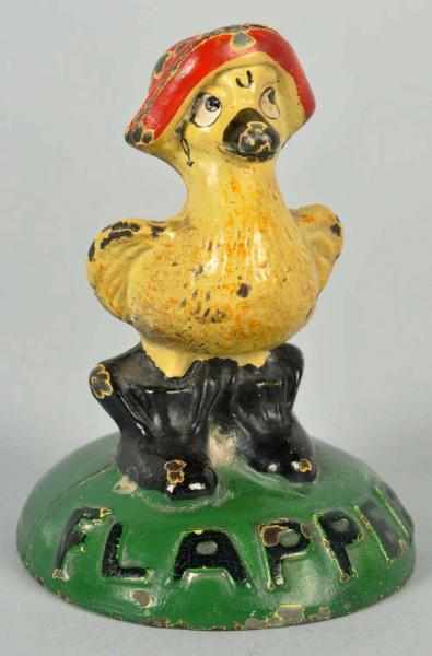 Appraisal: Cast Iron Hubley Flapper Duck Paperweight Whimsical depiction of a