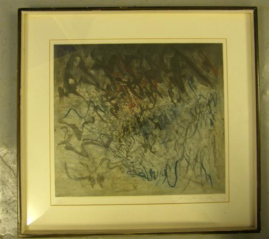 Appraisal: Limited edition abstract print indistinctly signed in pencil h w