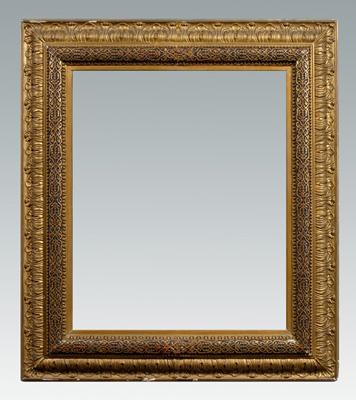 Appraisal: European pastiche frame reverse profile gilt and painted wood and