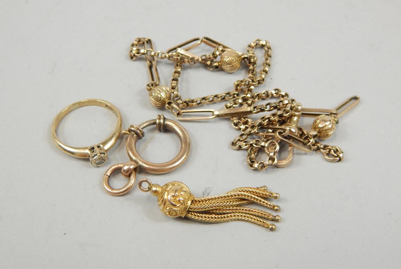 Appraisal: Various jewellery comprising a fancy link chain some of the