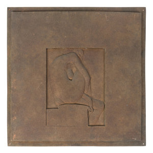 Appraisal: Robert Graham American - Untitled Nude cast copper bas-relief Marked