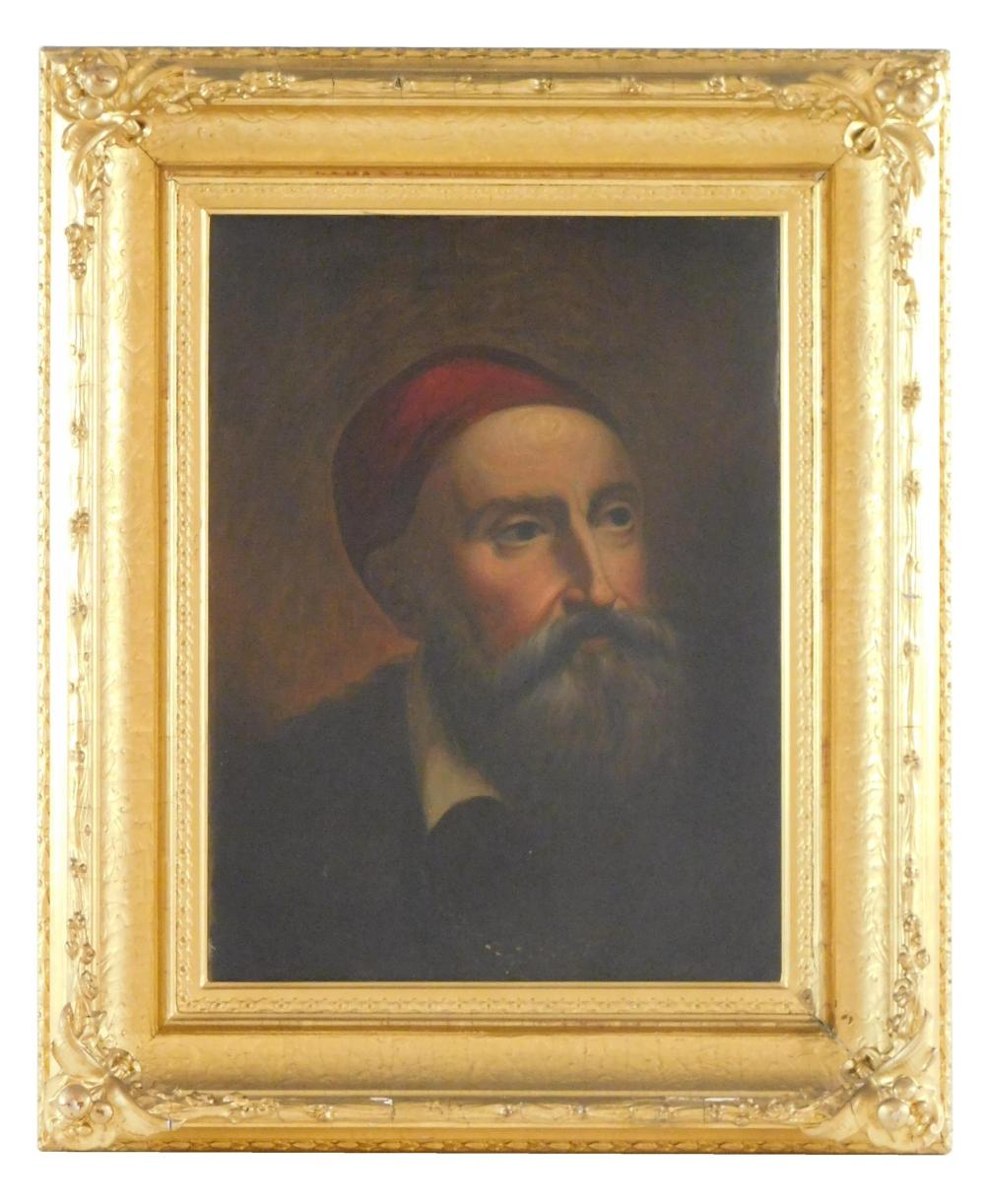 Appraisal: th C portrait of a man unknown artist oil on