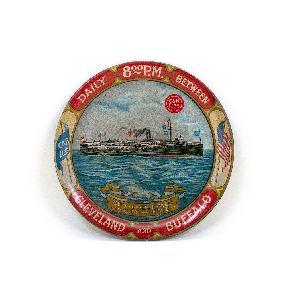 Appraisal: Cleveland and Buffalo Line Ship Tray Reference n a Brewery