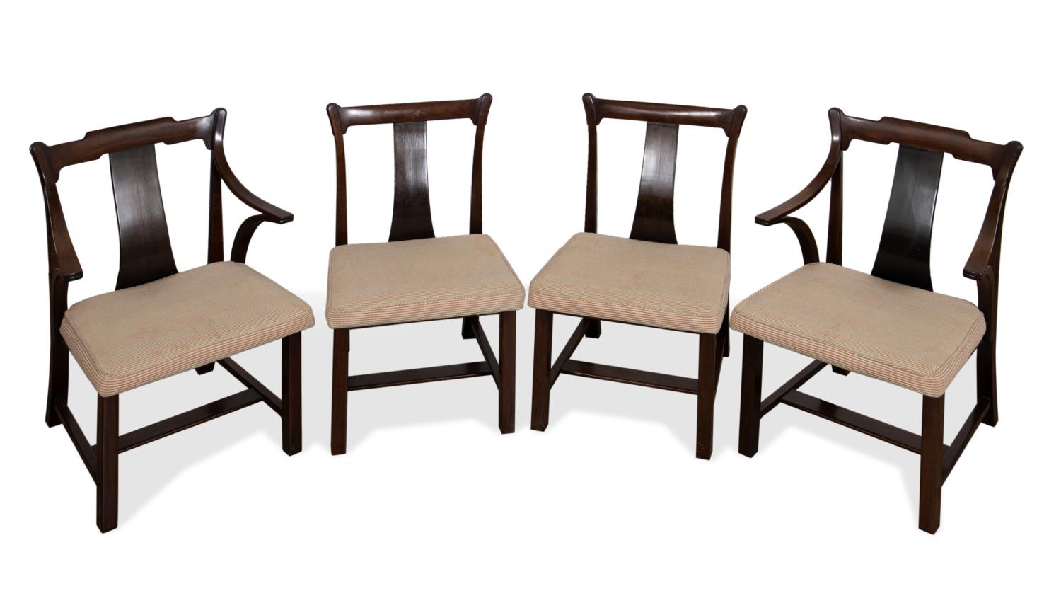 Appraisal: FOUR EDWARD WORMLEY FOR DUNBAR CHAIRS C Four Edward Wormley