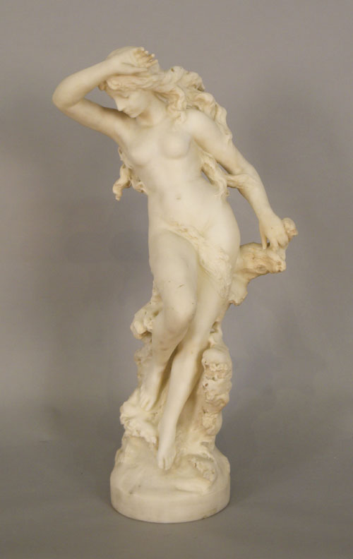 Appraisal: Marble sculpture of a woman signed A Piazza Carrara h