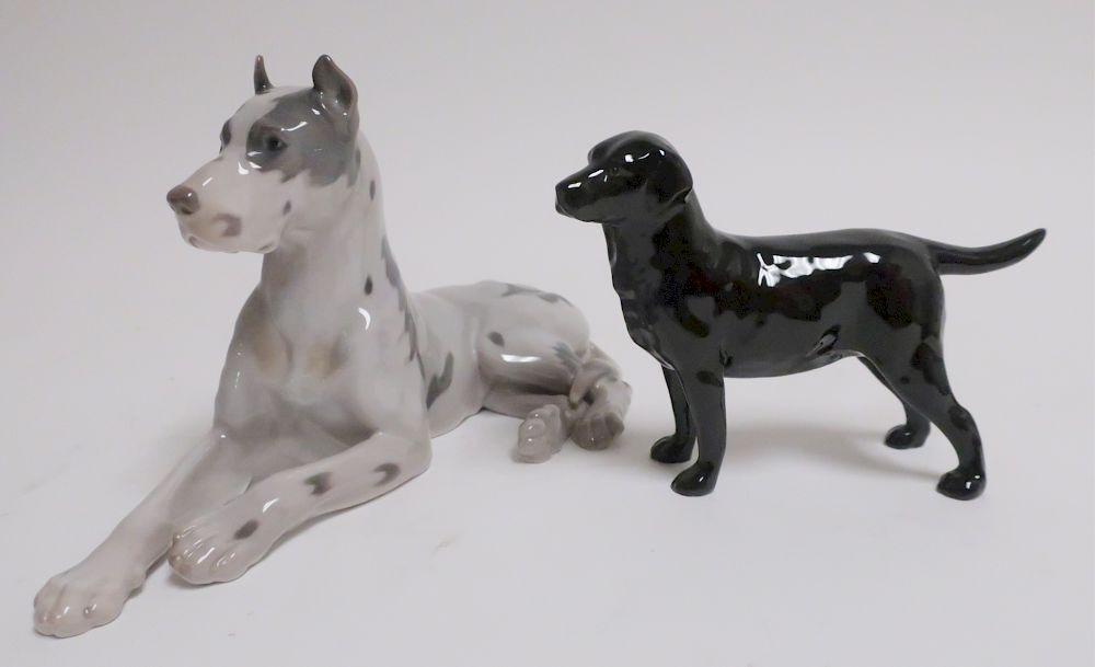 Appraisal: Dog Figurines B G G Dane a Royal Doulton Lab