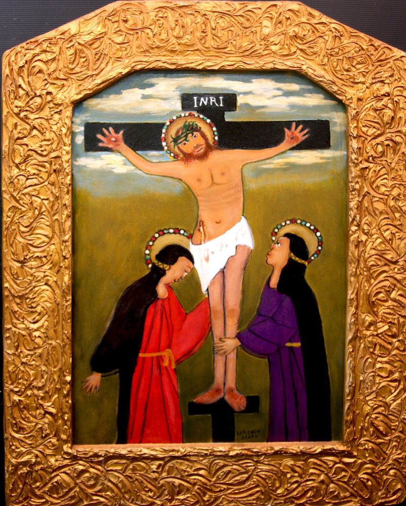 Appraisal: Outsider Art Lorenzo Scott Crucifixion Scott Lorenzo b Crucifixion x