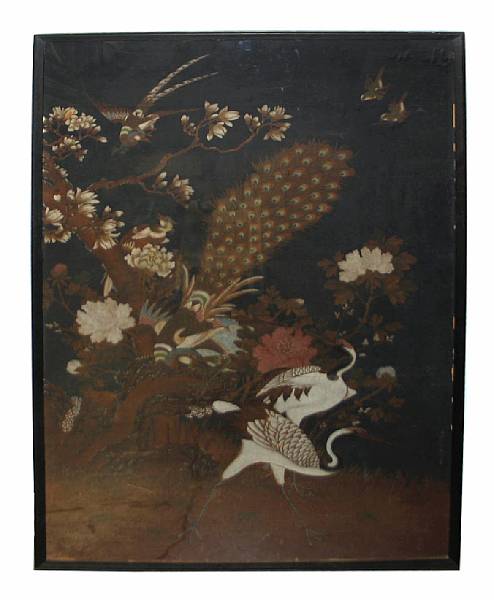 Appraisal: School of Wang Chengpei Chinese painting of birds and flowers