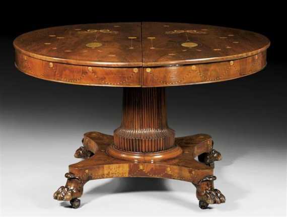 Appraisal: OVAL EXTENDING TABLE Restauration The Netherlands th century Mahogany and