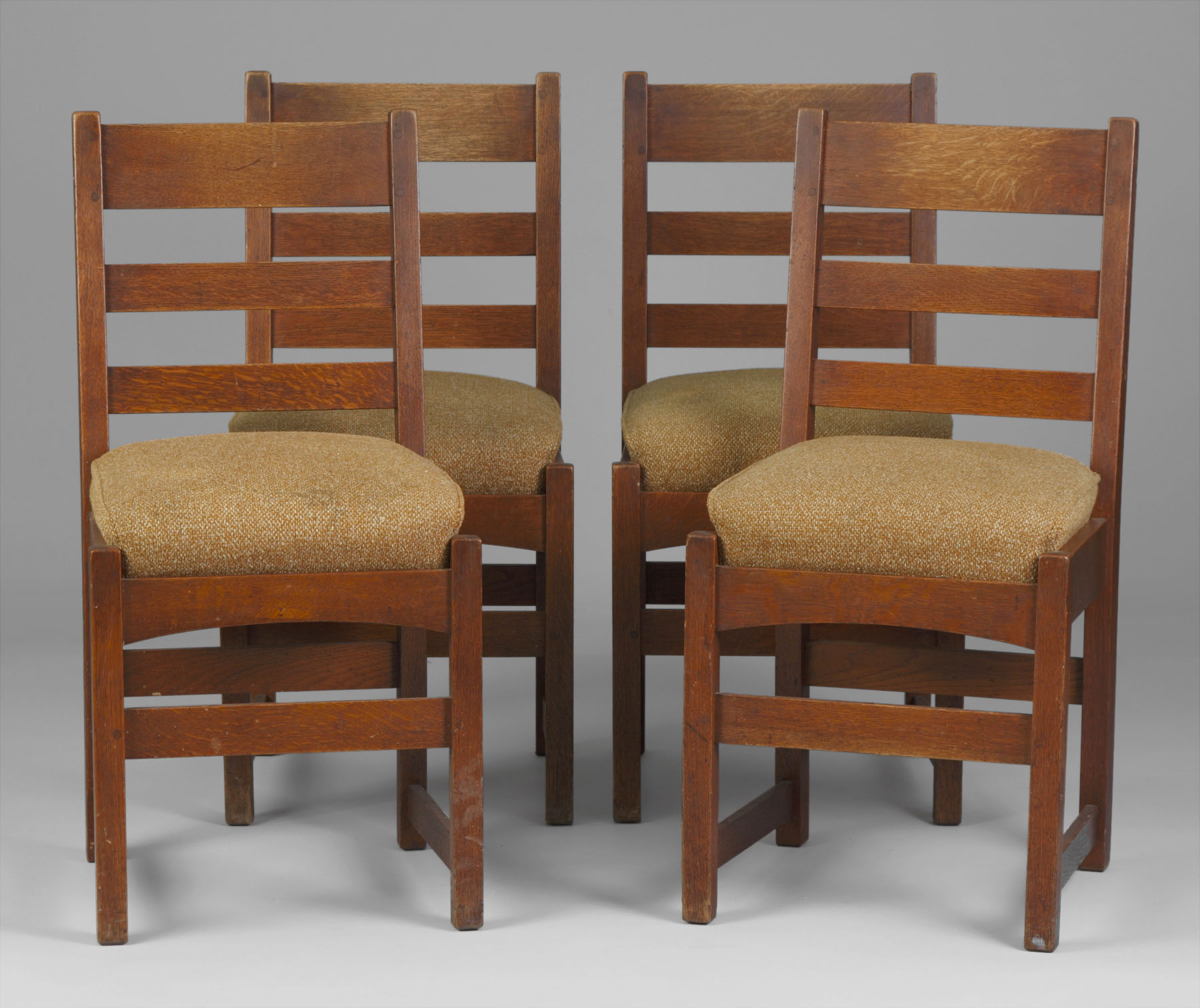 Appraisal: Set of L J G Stickley Chairs Sgn w decal