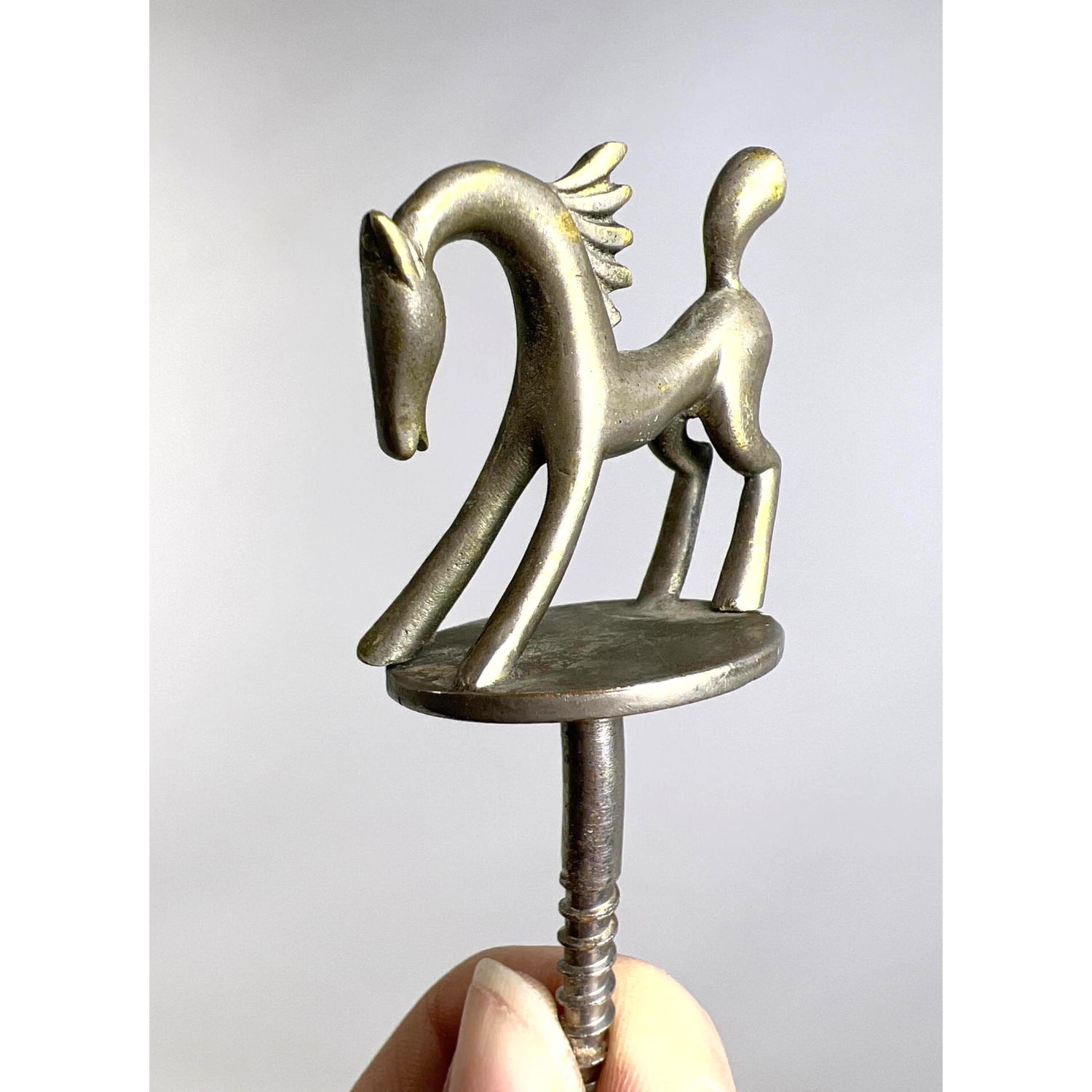 Appraisal: Wiener Werkstatte KARL HAGENAUER Bronze Horse Horse on Screw Mount