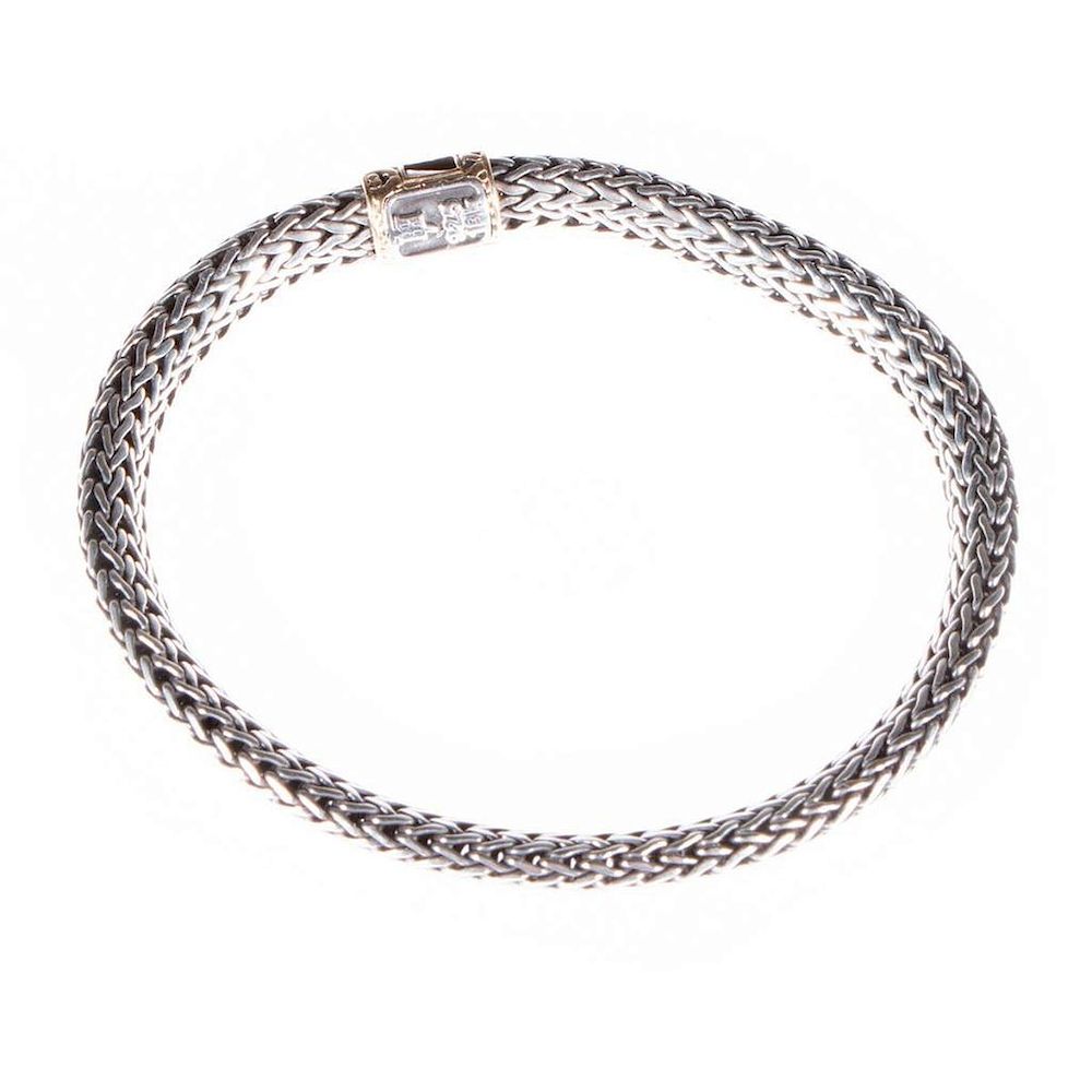 Appraisal: John Hardy k sterling silver bracelet length in Items are