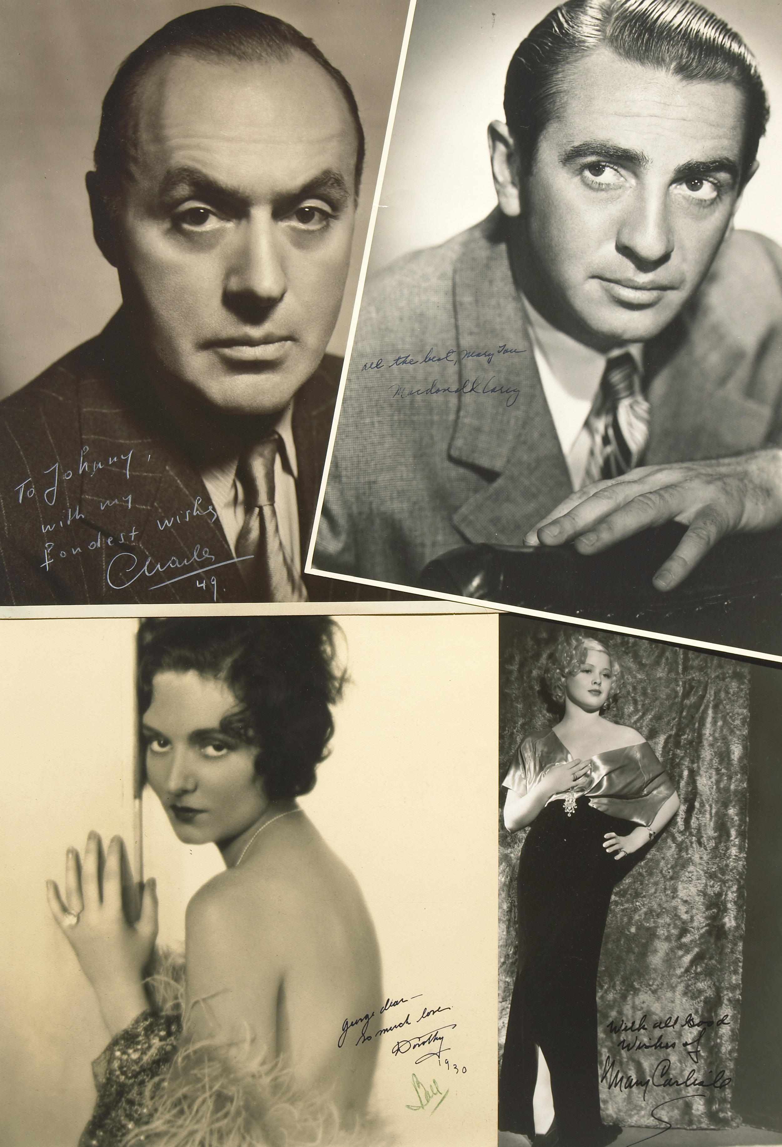 Appraisal: Vintage Hollywood star signed photos A group of twenty large