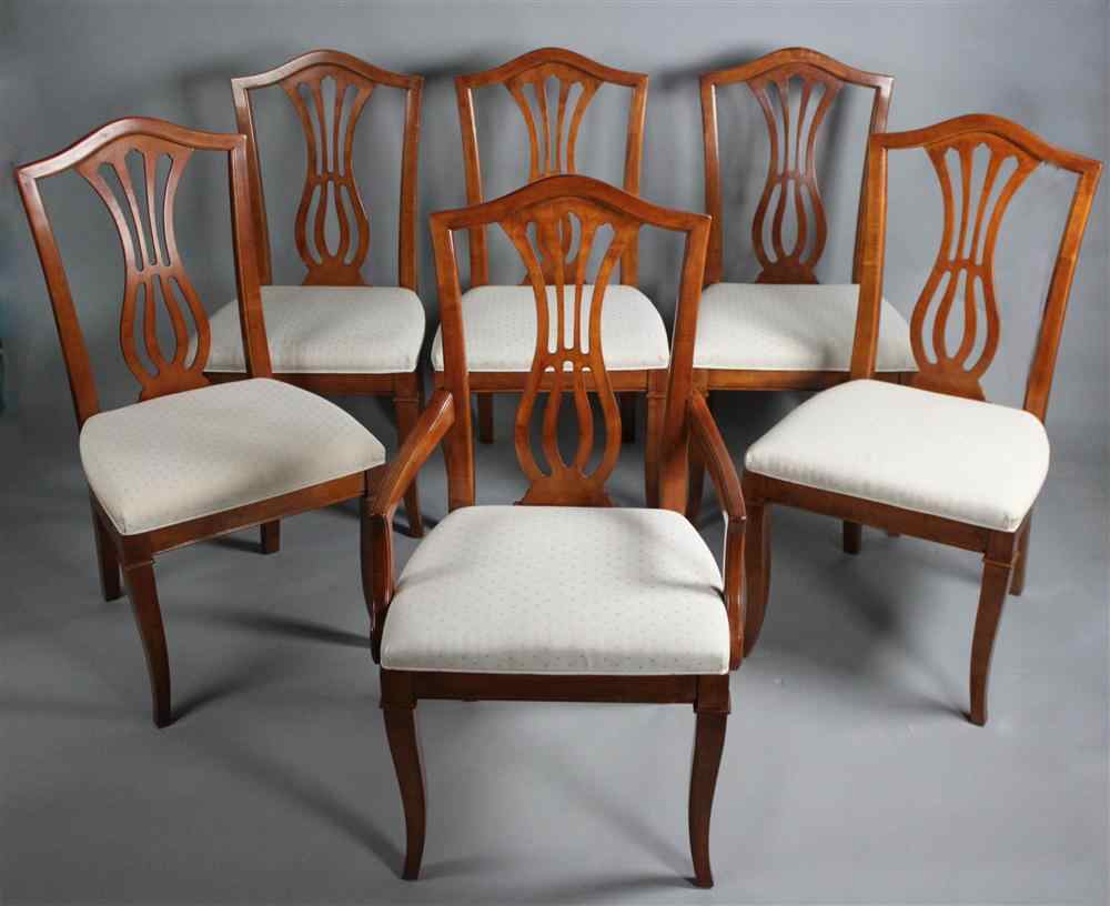 Appraisal: DREXEL HERITAGE SET OF SIX DINING CHAIRS including two arms