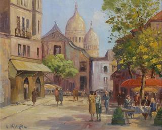 Appraisal: Painting Constantine Kluge Constantine Kluge American Russian - Paris Monmartre