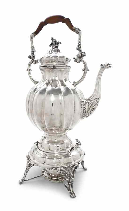 Appraisal: An Italian Sterling Silver Coffee Urn on Stand Padova of