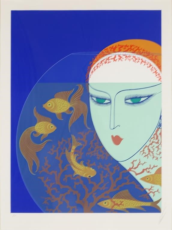 Appraisal: Erte Romain de Tirtoff French - artist proof serigraph Fish