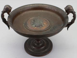 Appraisal: Antique Italian Figural Bronze Tazza Antique Italian Figural Bronze Tazza