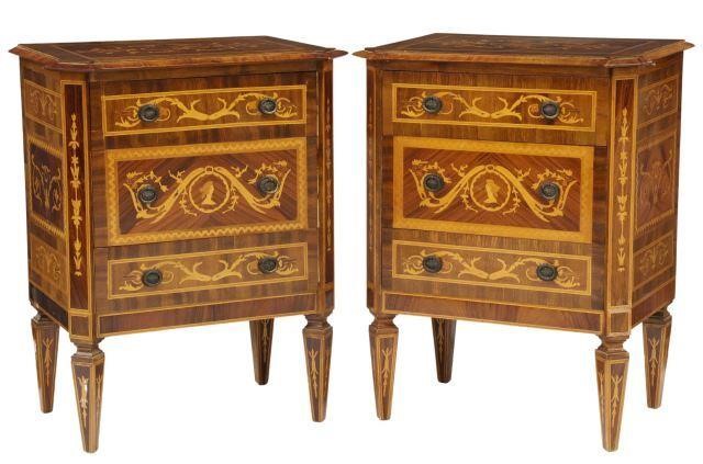 Appraisal: pair Italian Neoclassical style nightstands in the manner of Giuseppe