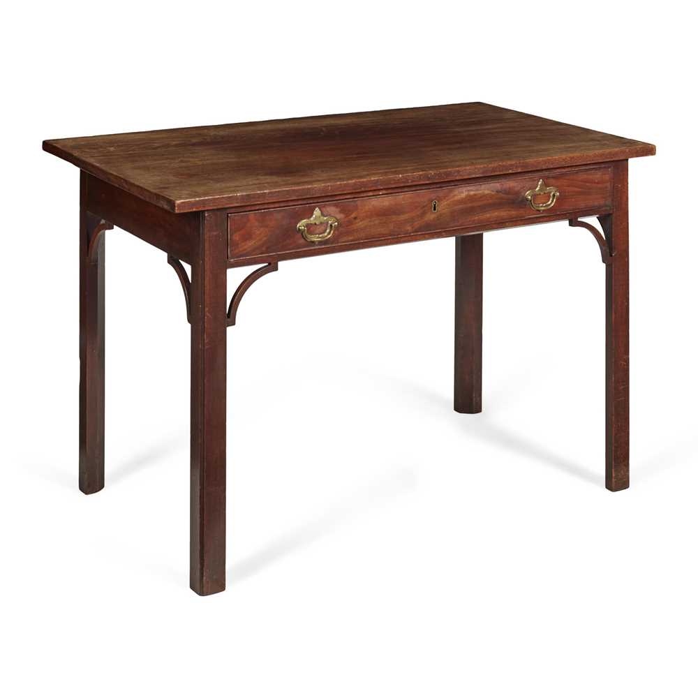 Appraisal: GEORGE III MAHOGANY SIDE TABLE TH CENTURY the rectangular top