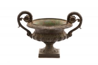 Appraisal: Continental Cast Iron Garden Urn Continental likely French mid to