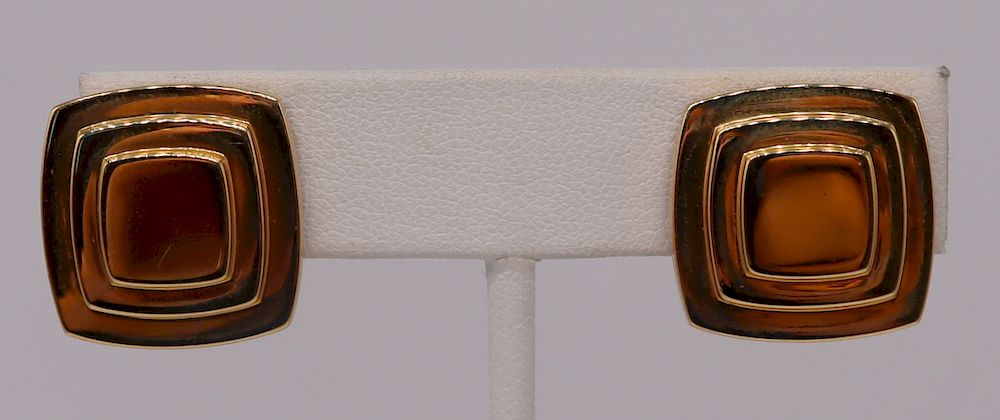 Appraisal: JEWELRY Pair of David Webb kt Gold Ear Clips Pair