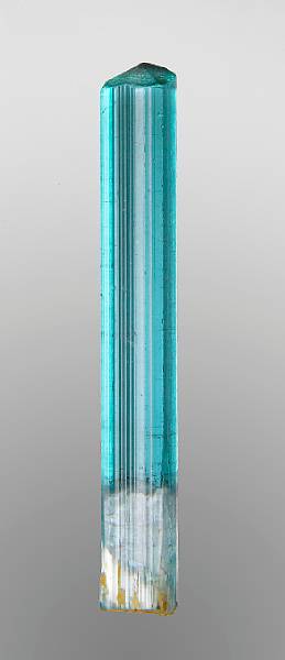 Appraisal: Afghanistan This elongated blue tourmaline crystal is well terminated It