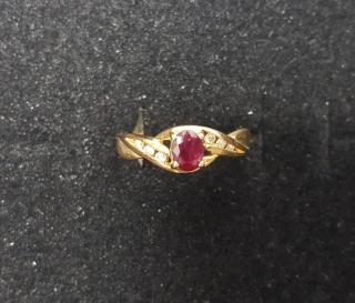 Appraisal: k Gold Ruby Diamond Ring k Gold Ruby Diamond Ring