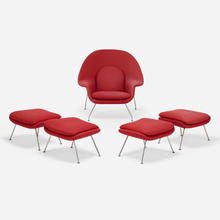 Appraisal: In the manner of Eero Saarinen LOUNGE CHAIR AND FOUR