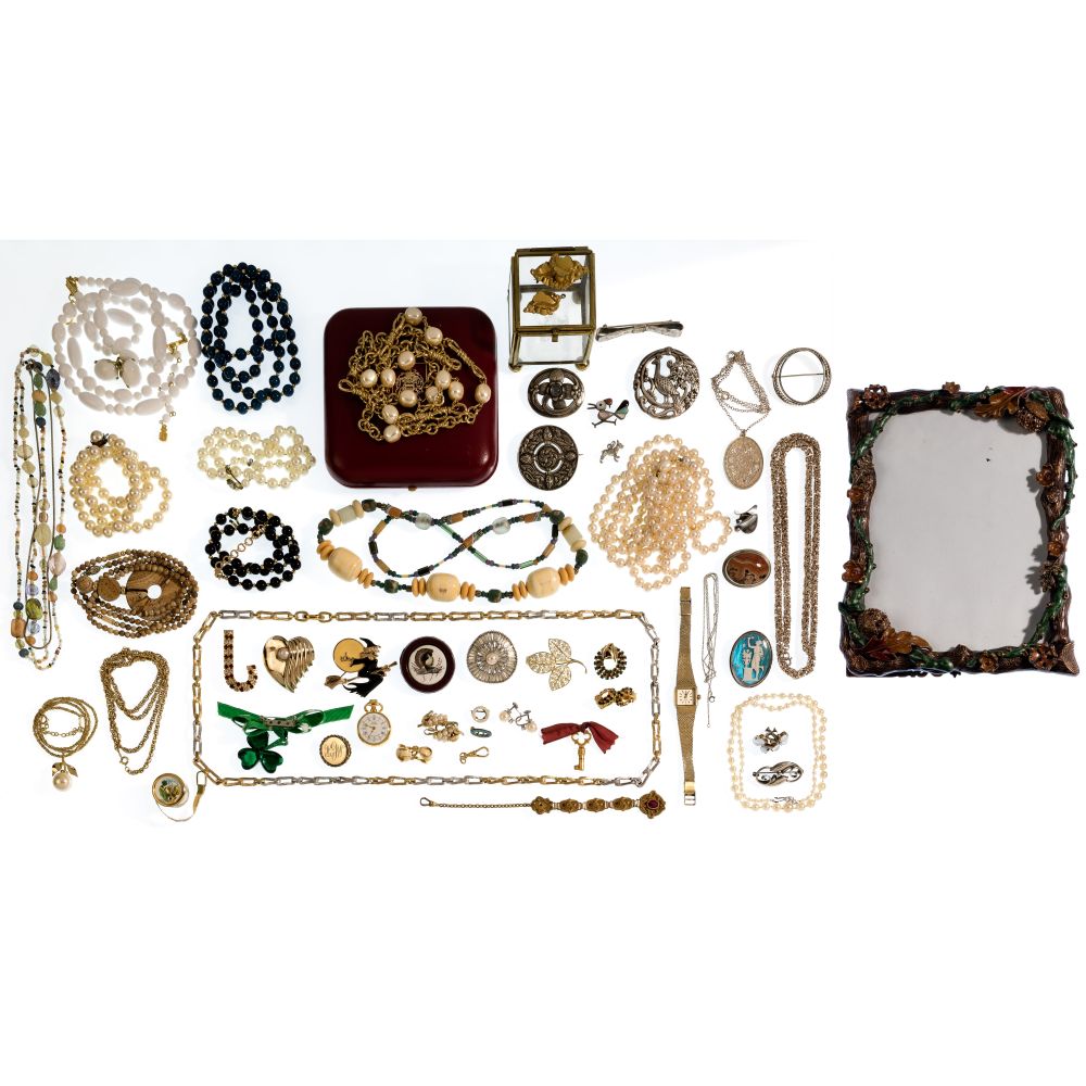 Appraisal: GOLD STERLING SILVER AND COSTUME JEWELRY ASSORTMENTIncluding marked k a