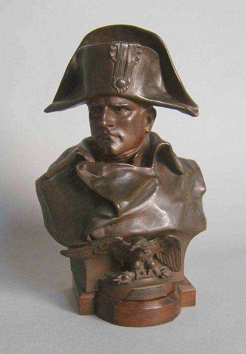 Appraisal: Renzo Colombo - bronze bust of Napoleon h