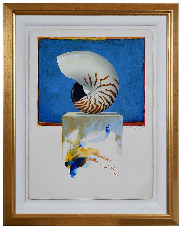 Appraisal: W Louis Jones North Carolina born Untitled Nautilus on Blue