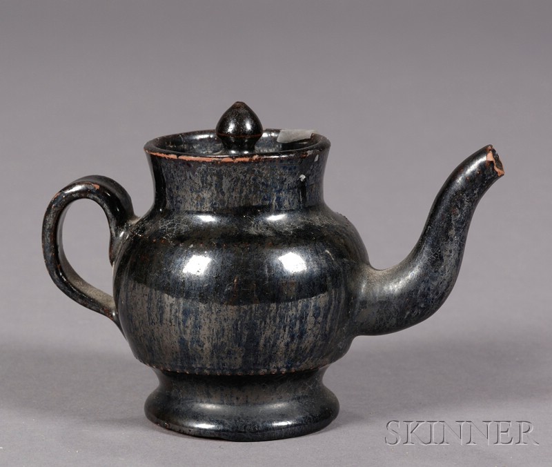 Appraisal: Miniature Pottery Teapot England or America late th early th