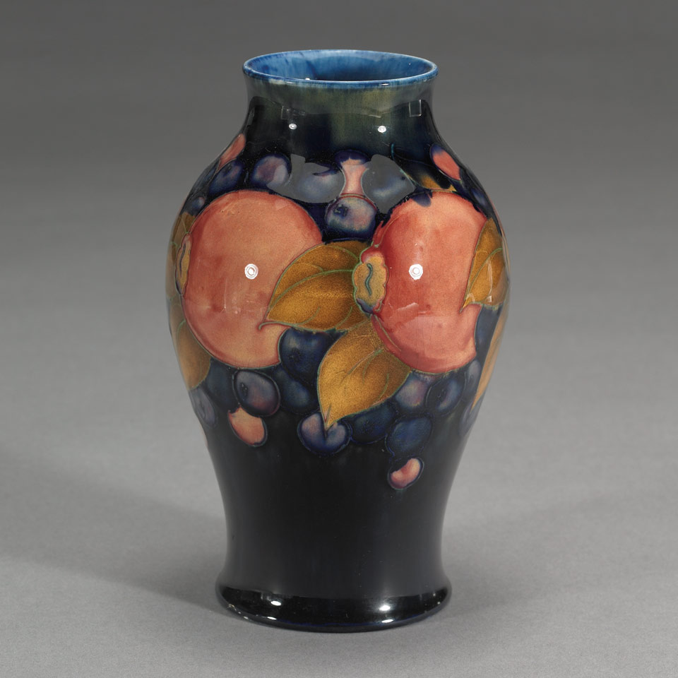 Appraisal: Moorcroft Pomegranate Vase c impressed marks painted initials in bluepainted