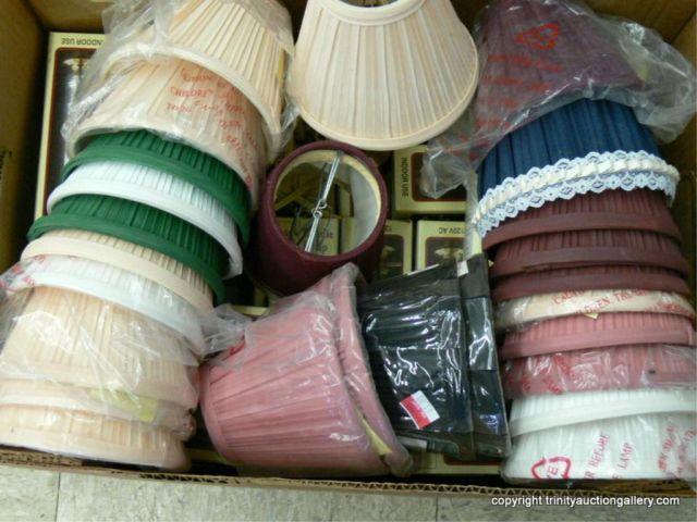 Appraisal: Large Lot of Electric Candle Lamps Shades great resale lot