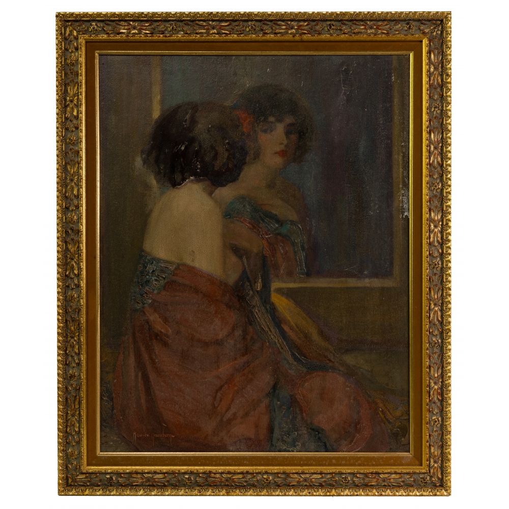 Appraisal: MAURICE GREENBERG AMERICAN - OIL ON BOARDUndated signed lower right