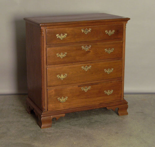 Appraisal: Pennsylvania Chippendale walnut chest of drawers th c h w