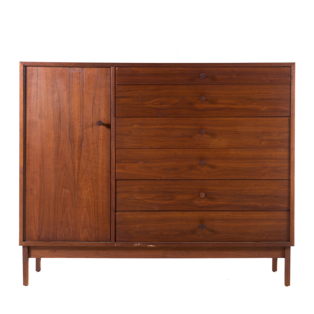 Appraisal: Danish Modern walnut dresser th century six drawers and compartment