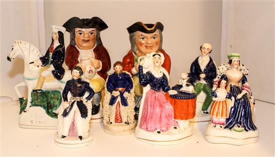 Appraisal: Sale Lot A A Collection of Staffordshire Figures total Height