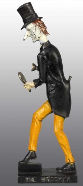 Appraisal: Cast Iron The Snooper Doorstop Description Full-figure solid casting Thin