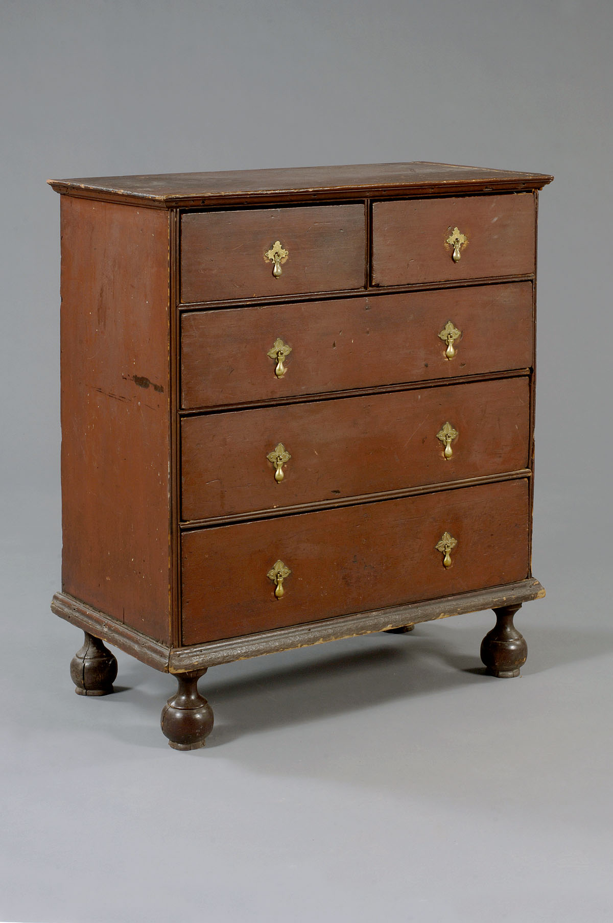 Appraisal: NEW ENGLAND WILLIAM AND MARY CHEST OF DRAWERS IN OLD