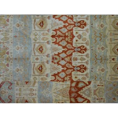 Appraisal: PESHAWAR Contemporary room-size hand-knotted Ikat wool rug stylized floral pattern