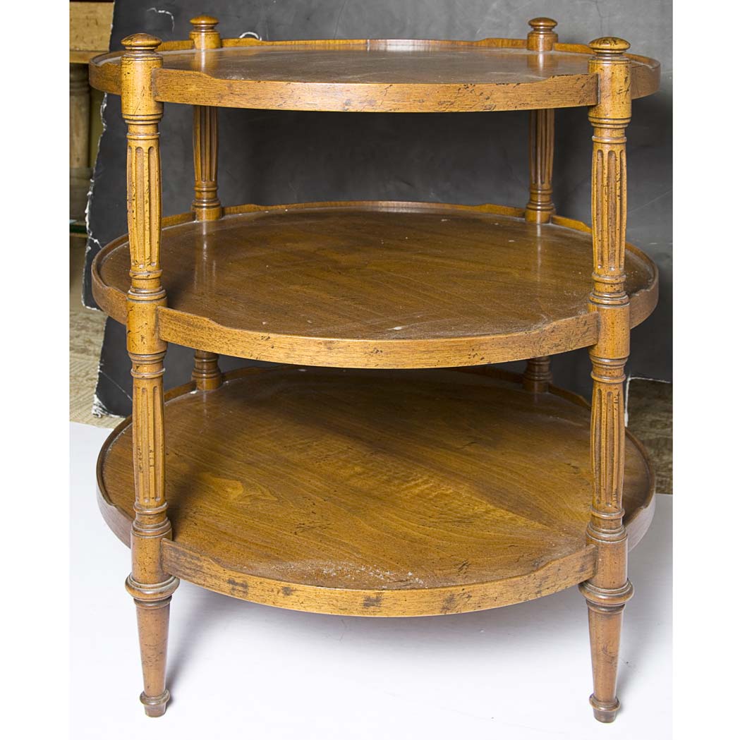 Appraisal: Mahogany Three Tier-Side Table Height inches diameter inches