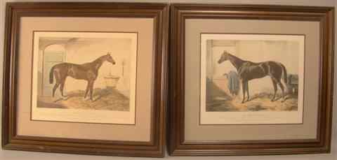 Appraisal: DIXON ROSS A PAIR OF HORSE PRINTS- LORD LYON AND