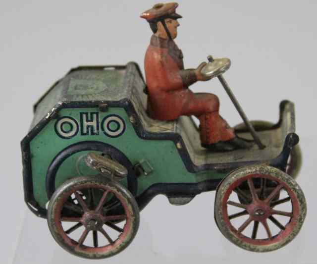 Appraisal: LEHMANN OHO Germany open cab automobile lithographed tin done in