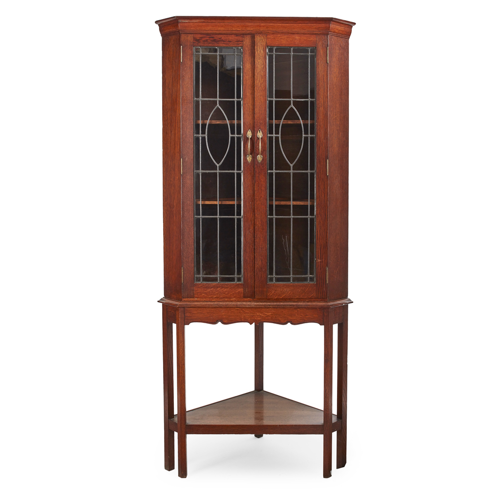 Appraisal: ARTHUR SIMPSON - KENDAL OAK CORNER CABINET CIRCA the moulded